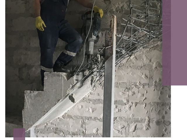 Демонтаж металлических и бетонных лестниц в Черногорске