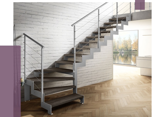 Г-образные лестницы под ключ в Черногорске от 37000 руб. | ПРОЛЁТ-Чрн