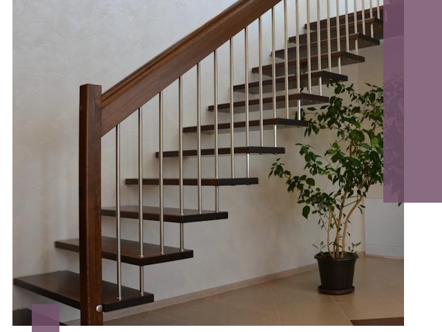 Лестницы на больцах под ключ в Черногорске – изготовление и монтаж