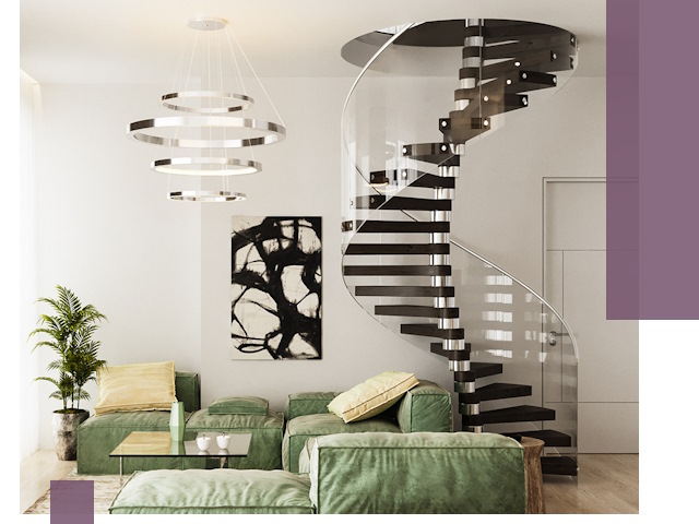 Лестницы для двухуровневой квартиры в Черногорске — изготовление и монтаж