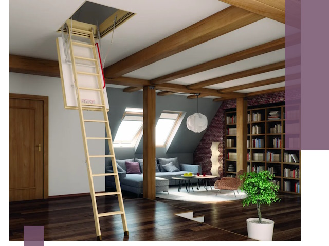 Чердачные лестницы под ключ в Черногорске: изготовление и монтаж