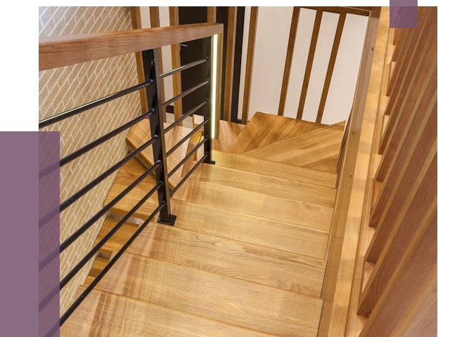 Лестницы из ясеня в Черногорске под ключ от 10003 руб. 