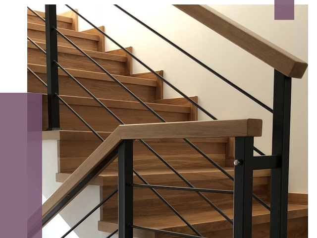 Обшивка металлической лестницы деревом в Черногорске от 4338 руб. 