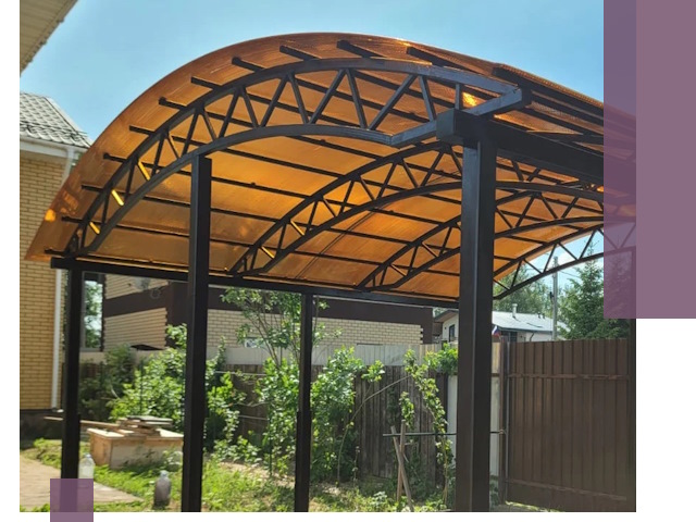 Изготовление навесов под ключ в Черногорске из качественных материалов