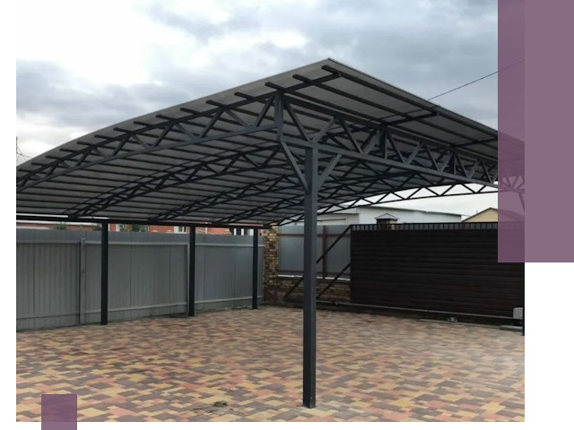 Недорогие навесы под ключ в Черногорске — изготовление и монтаж