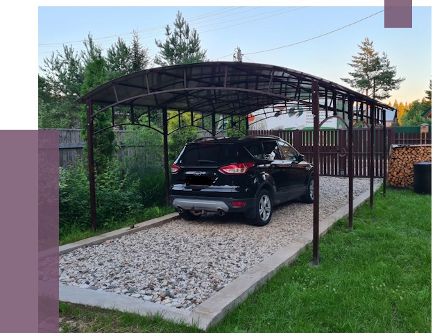 Навесы для автомобиля в Черногорске от 13116 руб.  | ПРОЛЁТ-Чрн