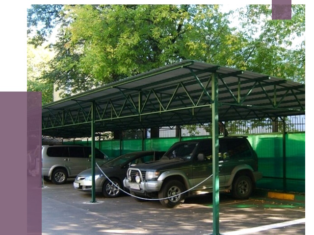 Навесы для парковки в Черногорске от 80125 руб. заказать | ПРОЛЁТ-Чрн
