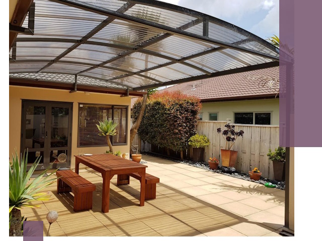 Навесы во двор под ключ в Черногорске — изготовление и монтаж