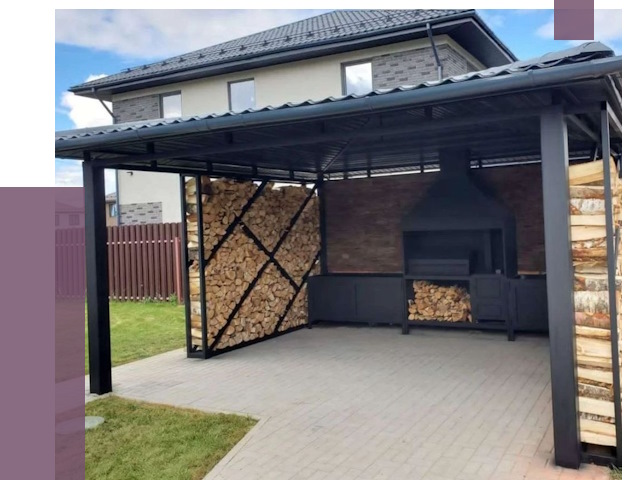 Навесы для барбекю в Черногорске от 12708 руб. под ключ | ПРОЛЁТ-Чрн