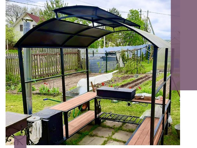 Навесы для барбекю в Черногорске: изготовление, монтаж и демонтаж