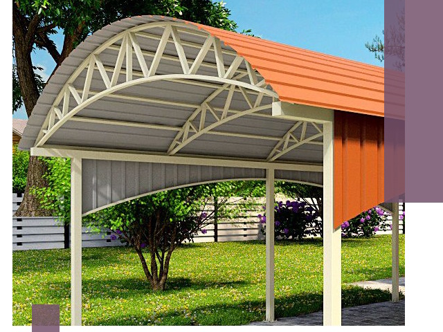 Навесы из профнастила под ключ в Черногорске — установка и монтаж