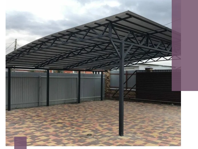 Металлические навесы под ключ в Черногорске — изготовление и монтаж