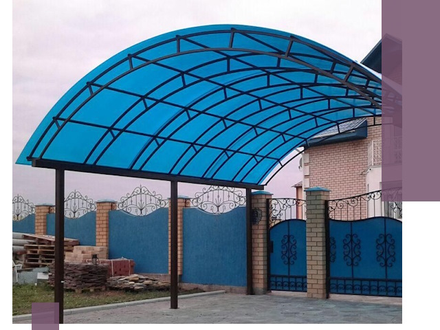 Арочные навесы под ключ в Черногорске — изготовление и монтаж