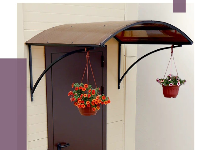 Козырьки над входом в Черногорске от 14800 руб.  | ПРОЛЁТ-Чрн