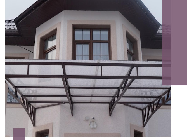 Козырьки из поликарбоната под ключ в Черногорске