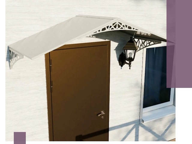 Металлические козырьки на входы и террасы в Черногорске