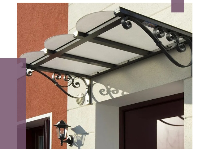 Односкатные козырьки в Черногорске от 8370 руб.  | ПРОЛЁТ-Чрн