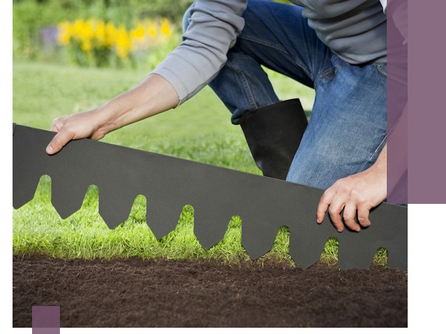 Металлические бордюры для газона в Черногорске — изготовление и монтаж