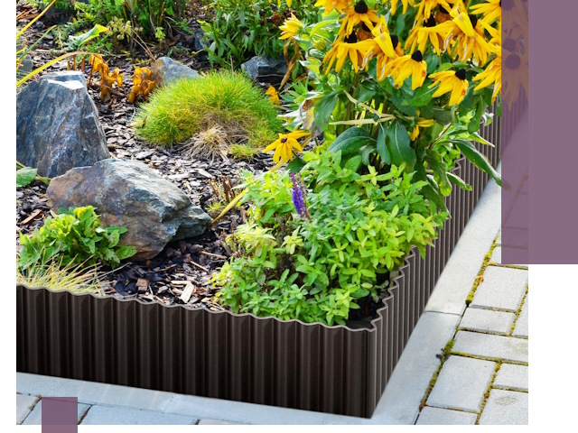 Металлические бордюры для клумб в Черногорске — производство и монтаж