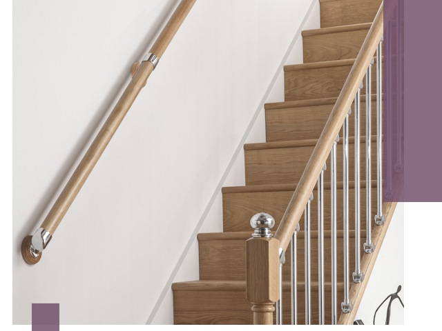 Пристенные поручни из стали и нержавейки под монтаж в Черногорске